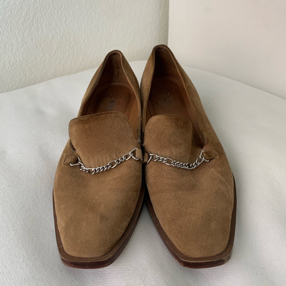 Franco Sarto Women’s Tan Loafers, Size 7